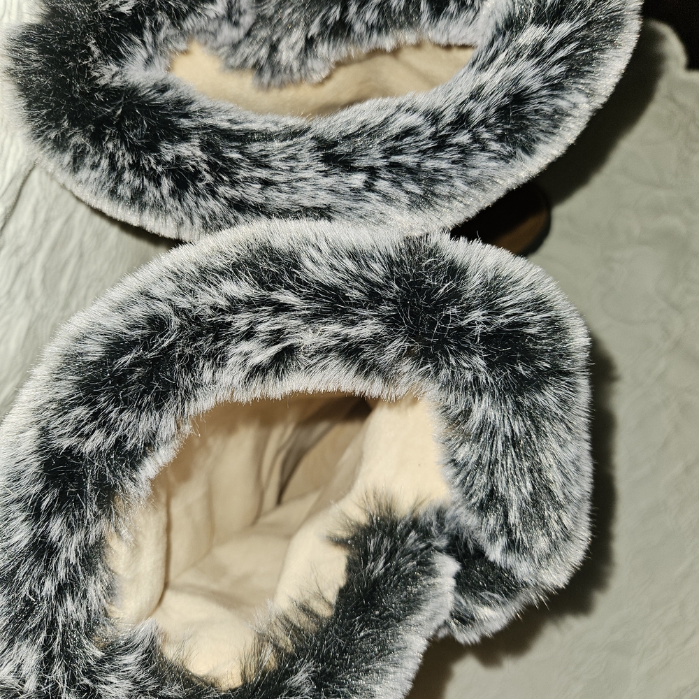 Women's Faux Fur Trim Winter Boots - Picture 5 of 6